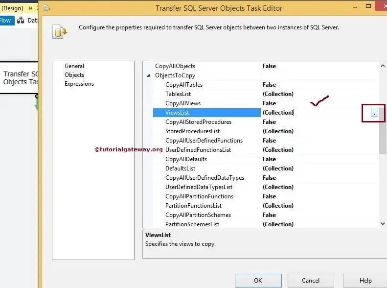 SSIS Transfer SQL Server Objects Task Copying Views 3