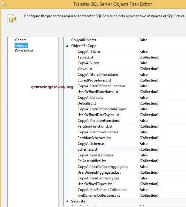 Transfer SQL Server Objects Task in SSIS 4