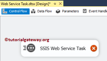 Drag SSIS Web Service Task to control Flow
