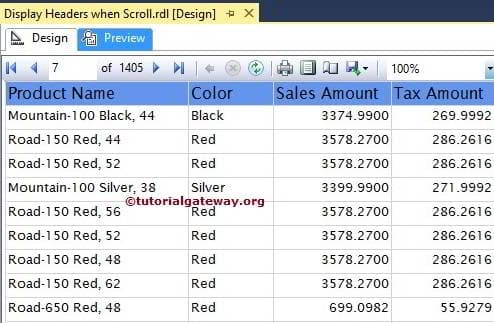 Keep Headers Visible While Scrolling in SSRS 7
