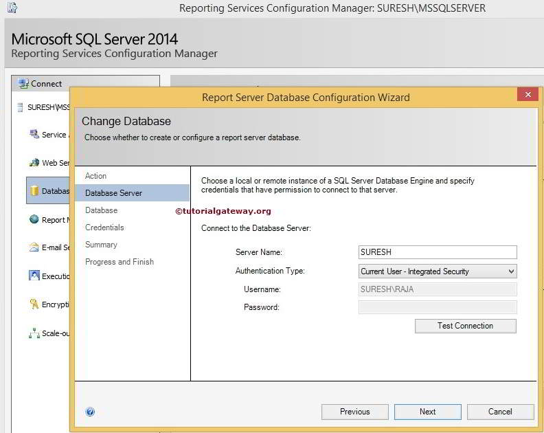 SQL Server Reporting Services Configuration Manager 10