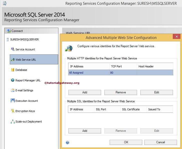 SQL Server Reporting Services Configuration Manager 5