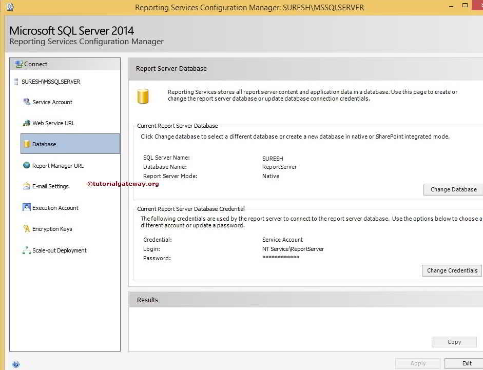 SQL Server Reporting Services Configuration Manager 8