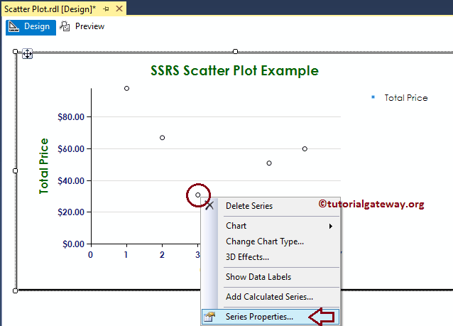 Scatter Plot Series properties