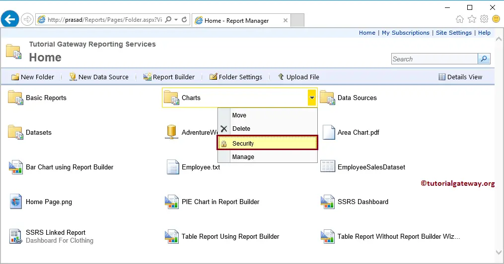 Security in SSRS 15