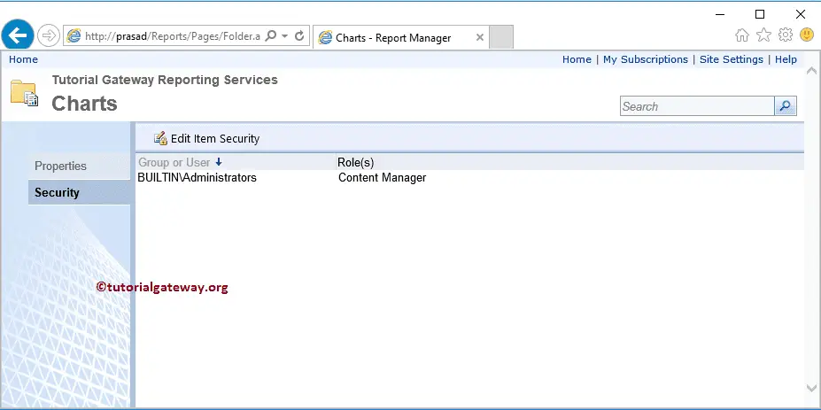 Security in SSRS 16