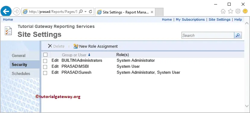 Security in SSRS 6