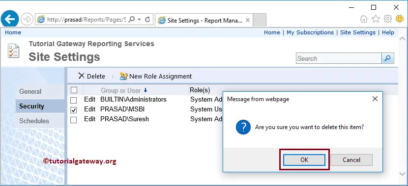 Security in SSRS 8