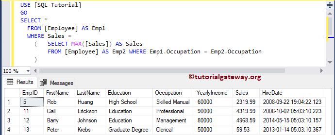 Select Rows with Maximum Value on a Column in SQL Server 4