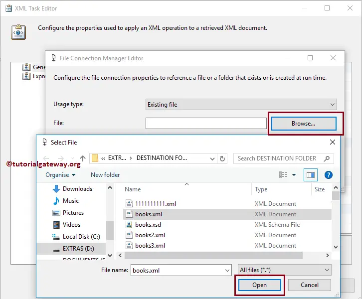 Select File to Differentiate between XML Files 15