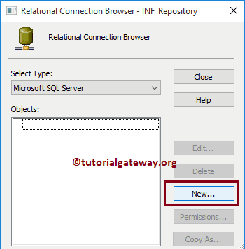 New Relational database Connection Settings 5