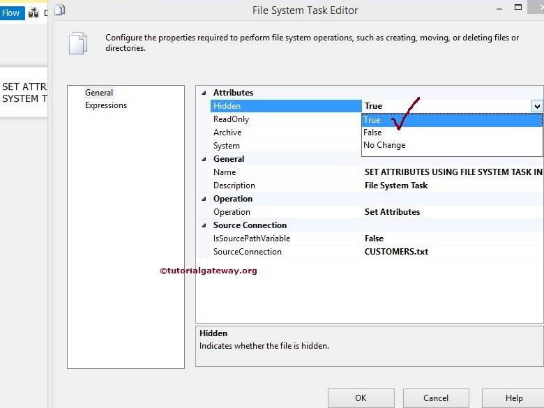 Setting Attributes Using File System Task in SSIS 7