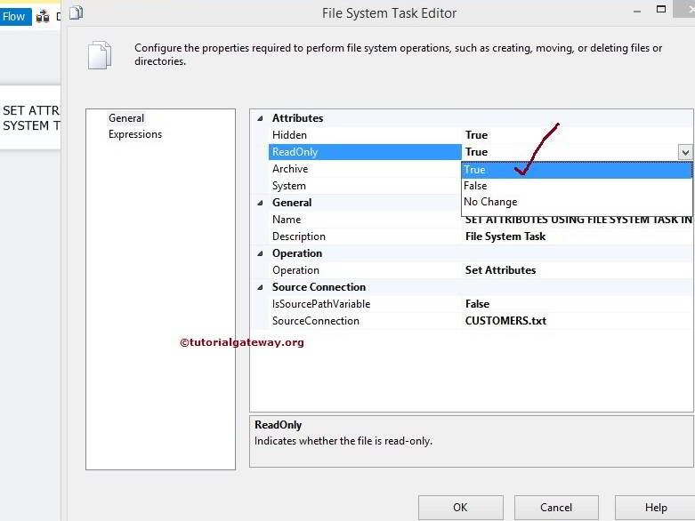 Setting Attributes Using File System Task in SSIS 8