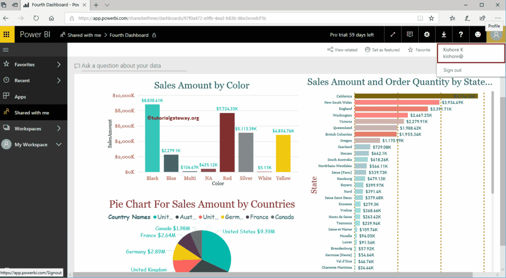 Share Power BI Dashboard 7