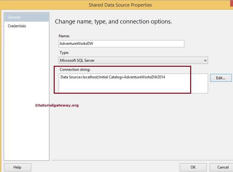 SSRS Shared Data Source Connection String 9