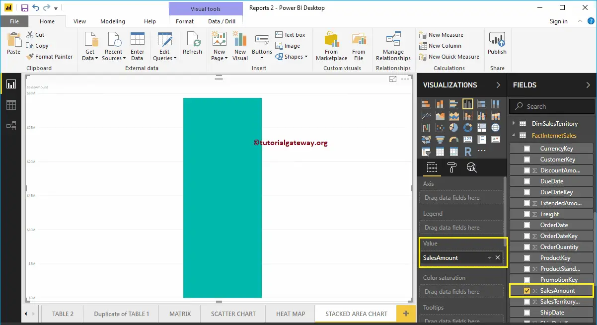 Stacked Area Chart in Power BI 1