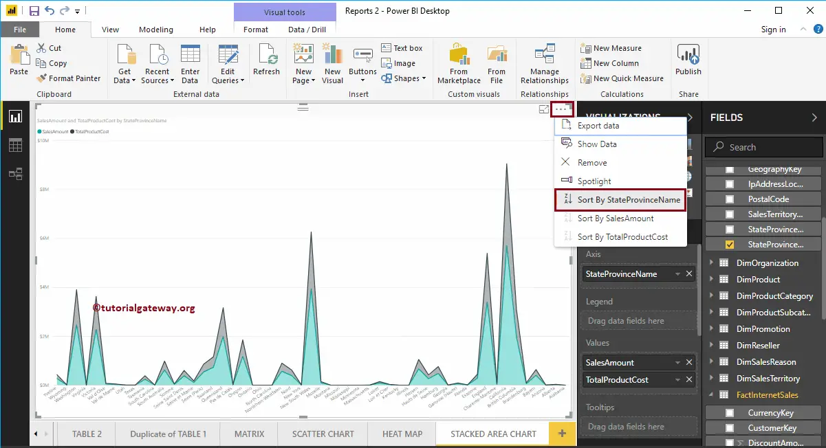 Stacked Area Chart in Power BI 8