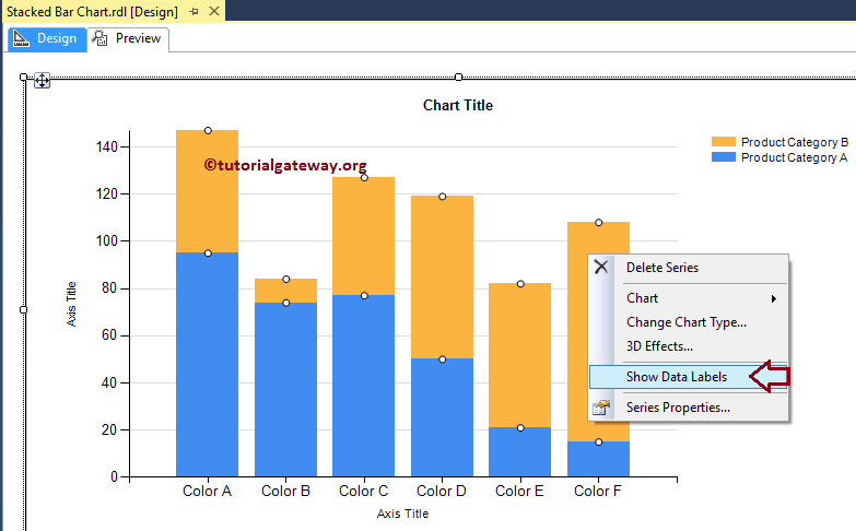 Show Data Labels for Stacked Bar Chart