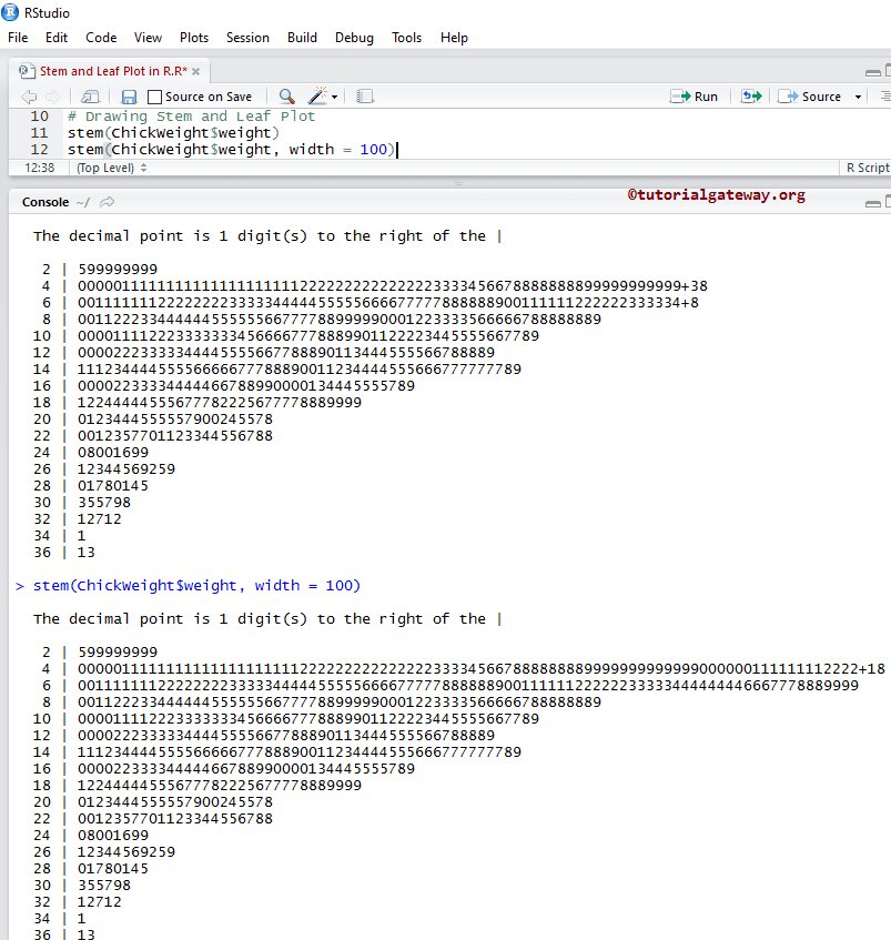 How To Make A Stem And Leaf Plot In R Programming