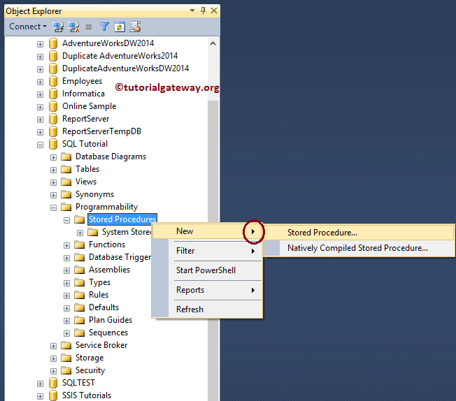 Create a New Stored Procedures in SQL Server 1