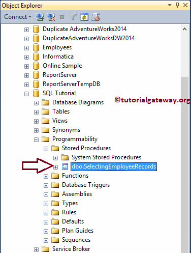 View SP in Object Explorer 10
