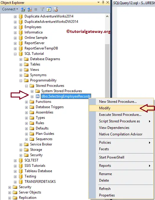 Stored Procedures in SQL Server 11