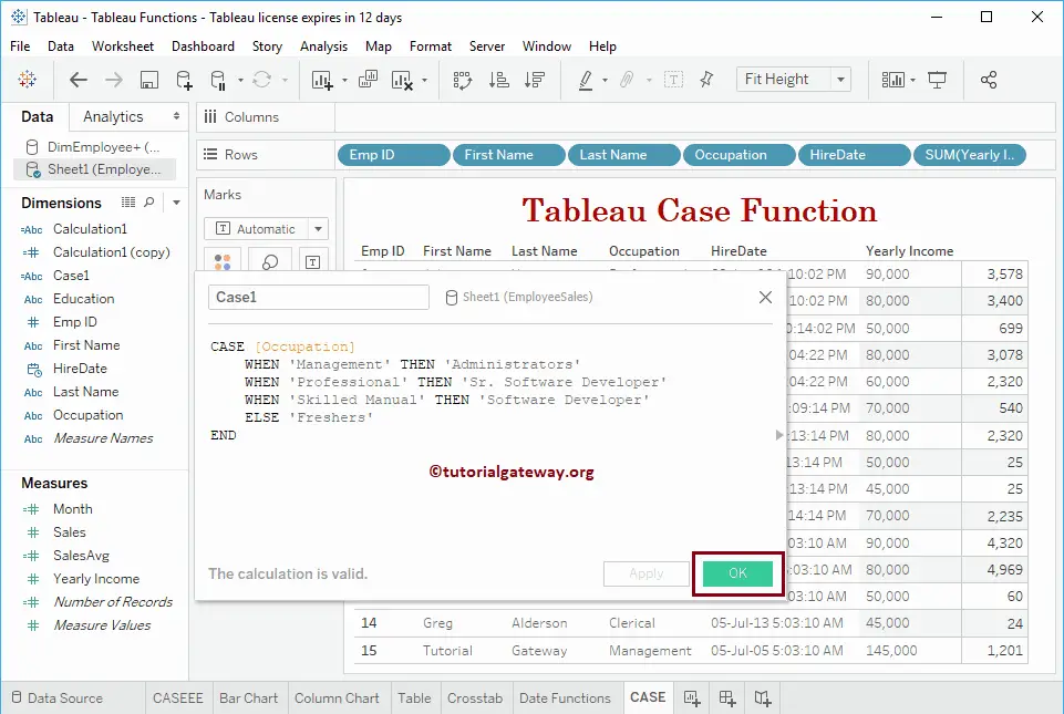 Tableau Case Function Expressions 3