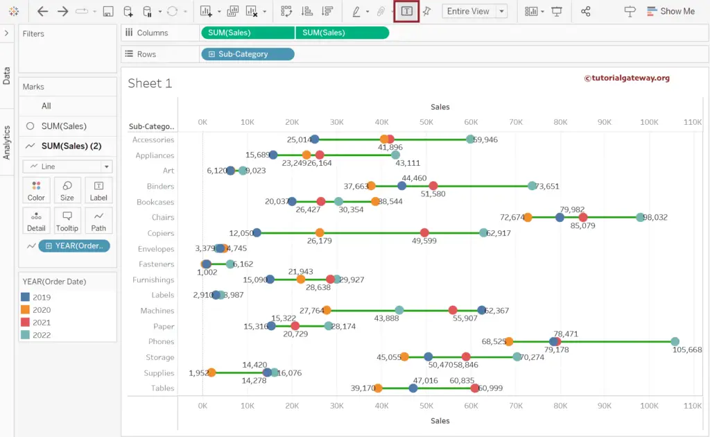 add Data Labels to Tableau Dot Plot