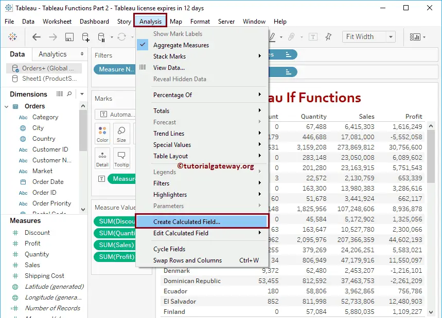 Tableau If Function 2