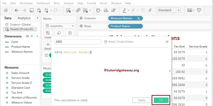 Tableau ABS function 3