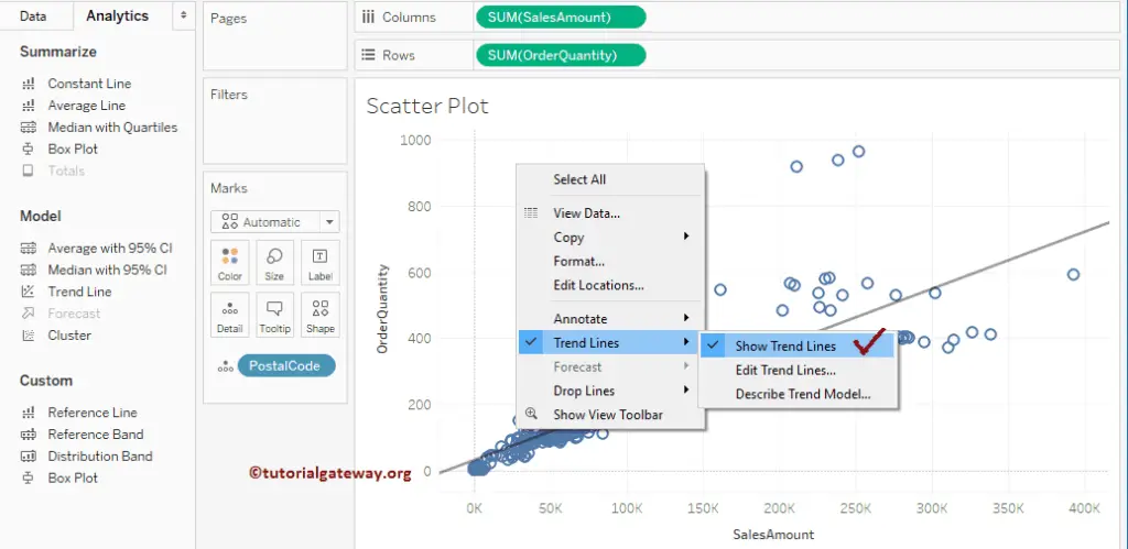 Unchecking Scatter Plot Show Trend lines option 10