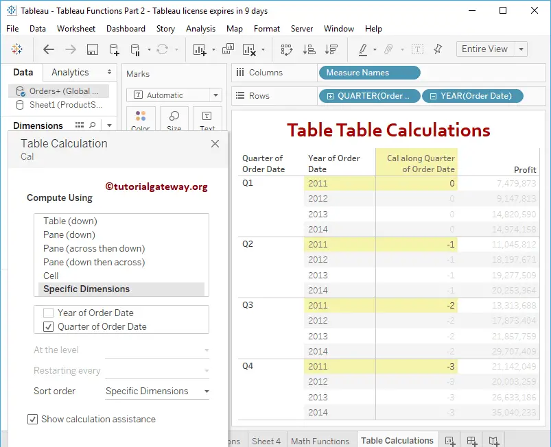 Tableau Table Calculations 11