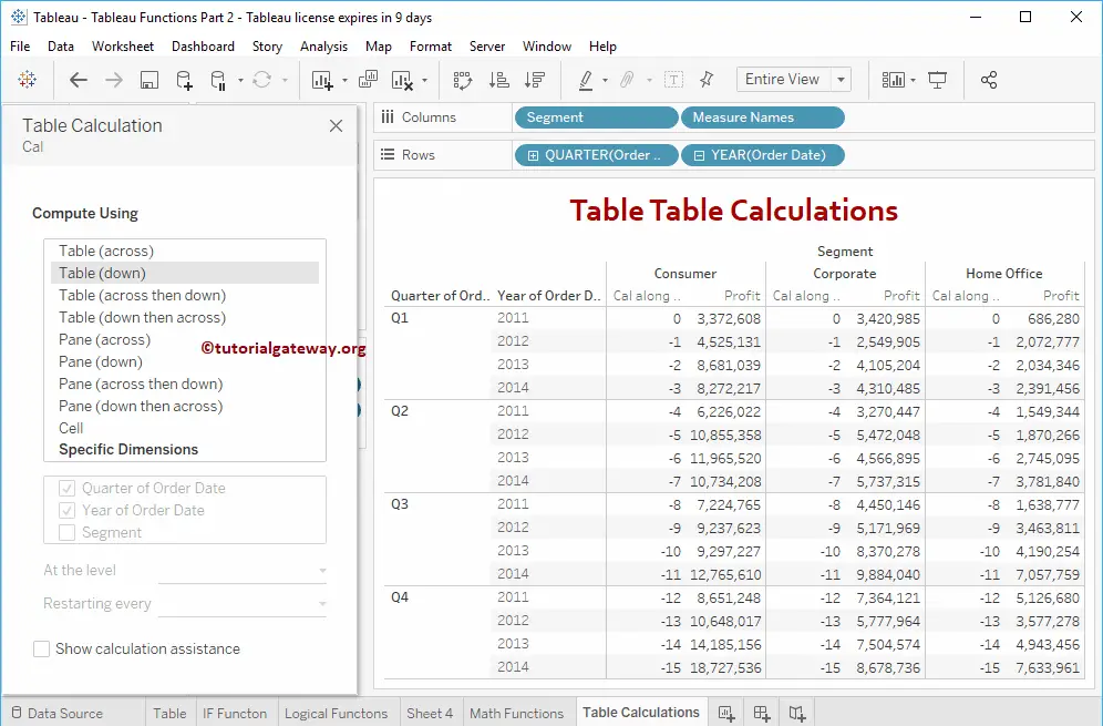Tableau Table Calculations 13