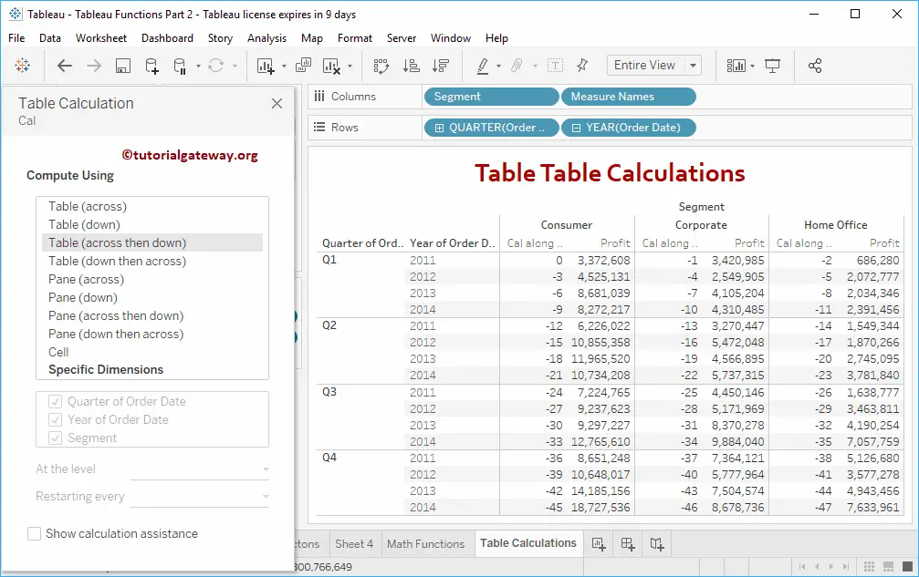 Tableau Table Calculations 14
