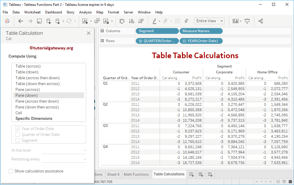 Tableau Table Calculations 17