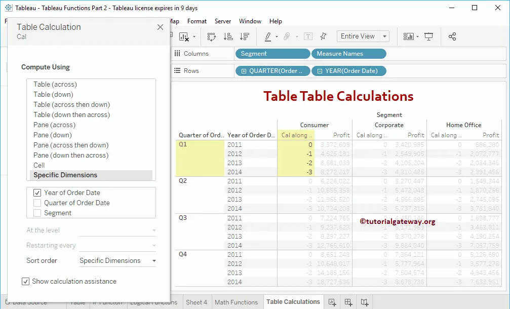 Tableau Table Calculation on Specific Dimension 19
