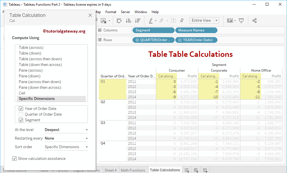 Tableau Table Calculations 20