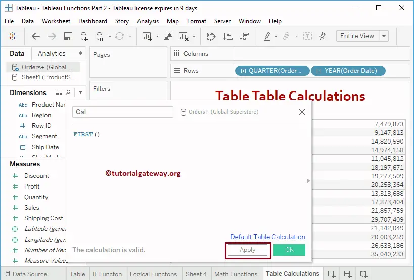 Tableau Table Calculations 3