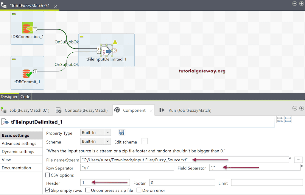 Load Source txt into File input source