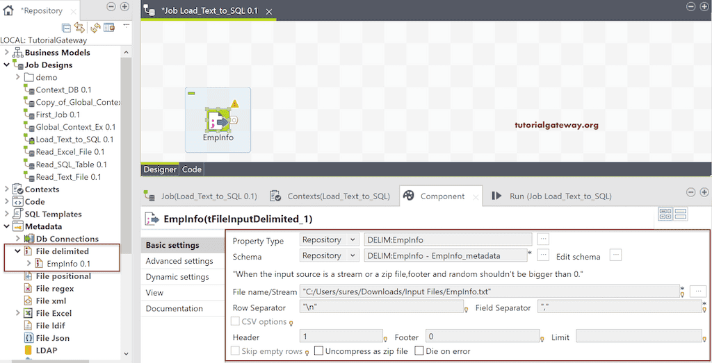 Talend Implicit Load , Implicit context configuration in Talend ...