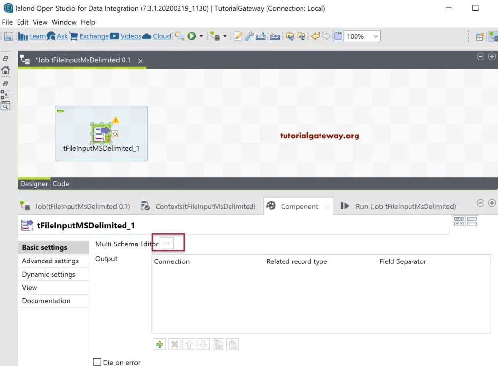 Talend Read Dynamic File Structure 3