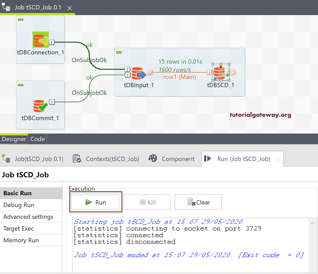 Talend SCD