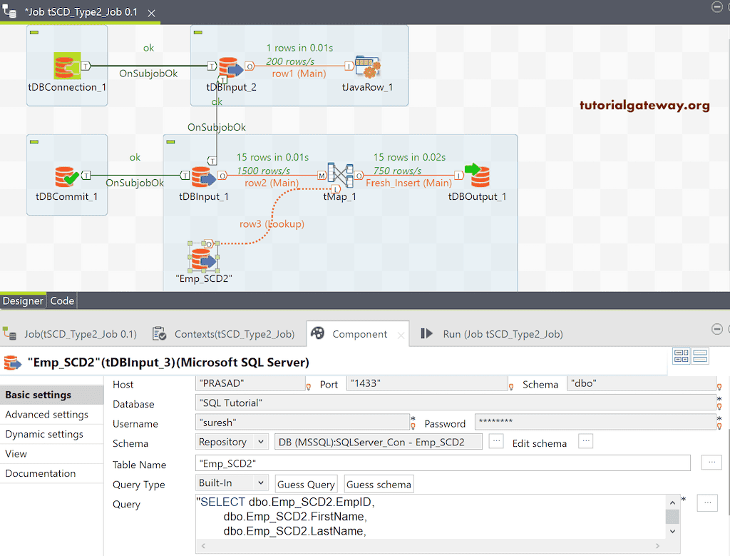 Talend SCD Type 2 Manual