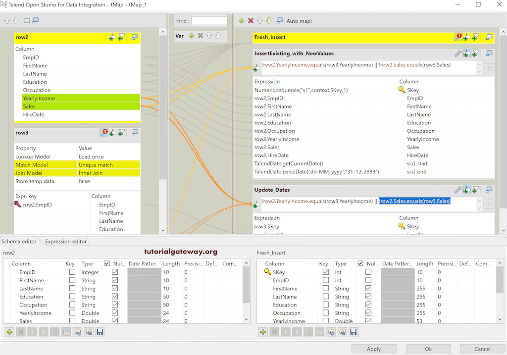 Talend SCD Type 2 Manual