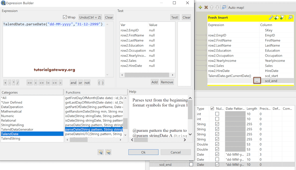 Talend SCD Type 2 Manual