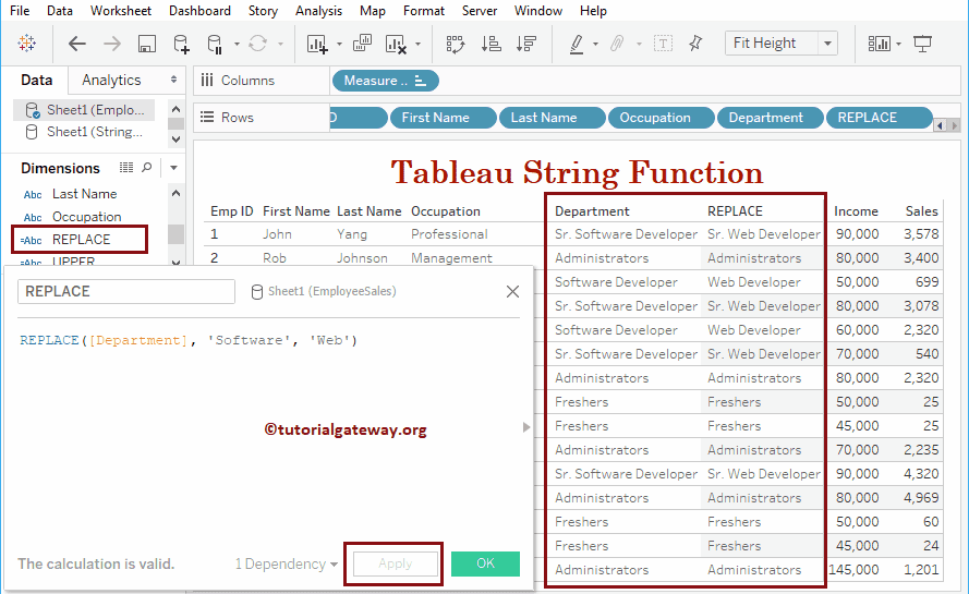 Tableau String replace Function 19