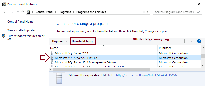 Go to Control Panel and click on Uninstall /Change Tab 2