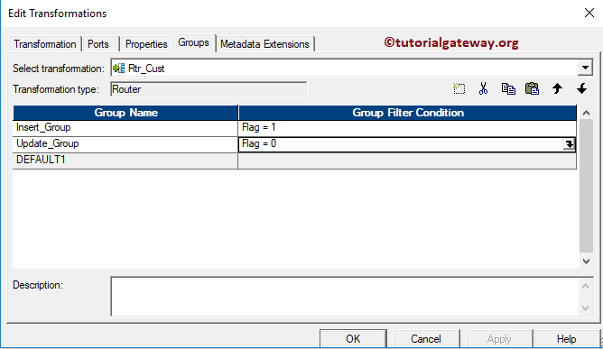 Insert and Update statements in Router 25