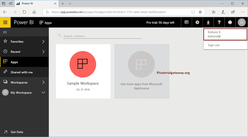 View Published App in Power BI 2