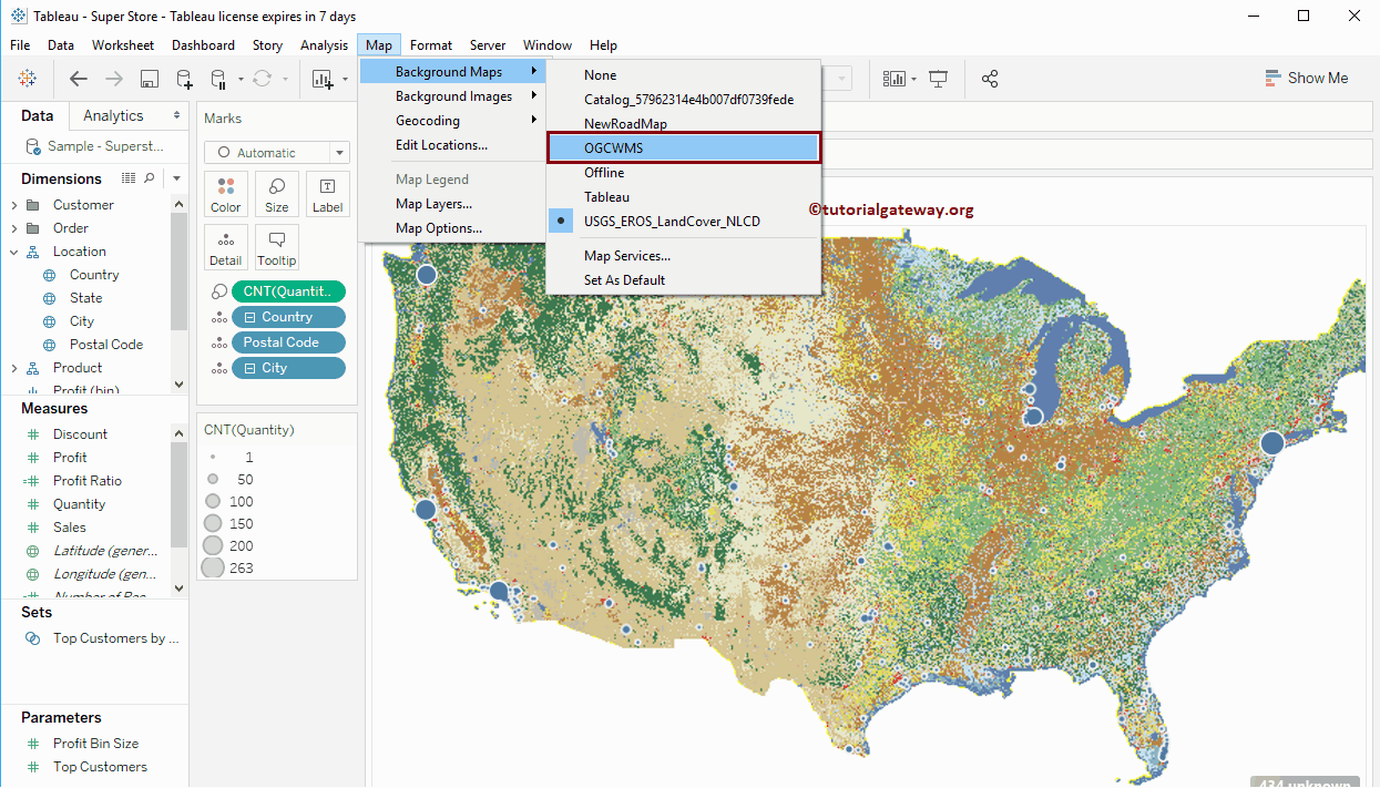 WMS Server Map as a Background Map in Tableau 15
